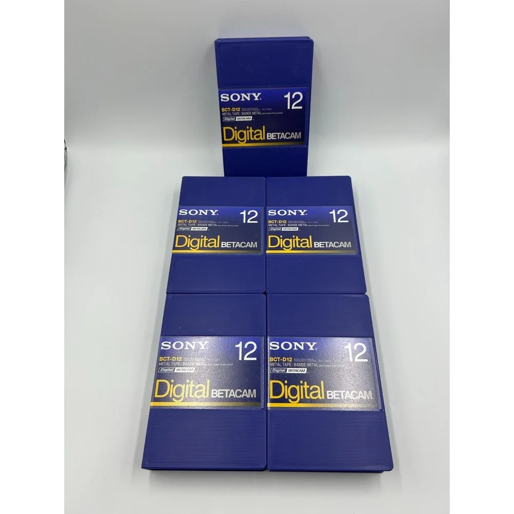 Lot of 5 Sony BCT-D12 Digital Betacam Video Metal Tapes Cassette Meta Japan Made